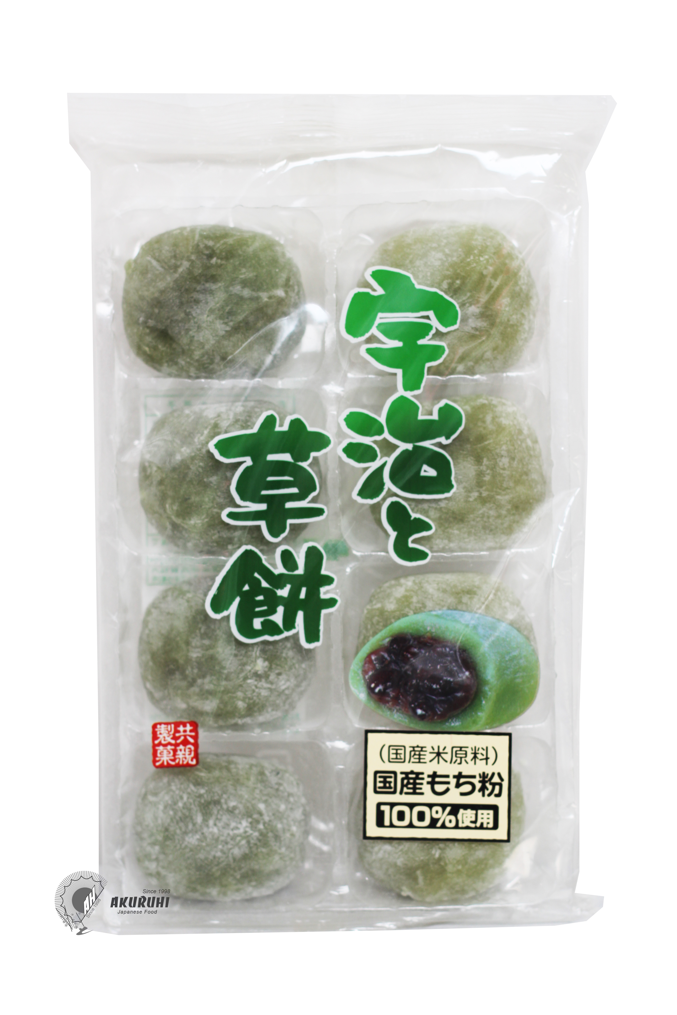 Bánh Mochi Trà Xanh Nhân Đậu Đỏ Kyoshin(UJI TO KUASAMOCHI) 350G (8 cái)