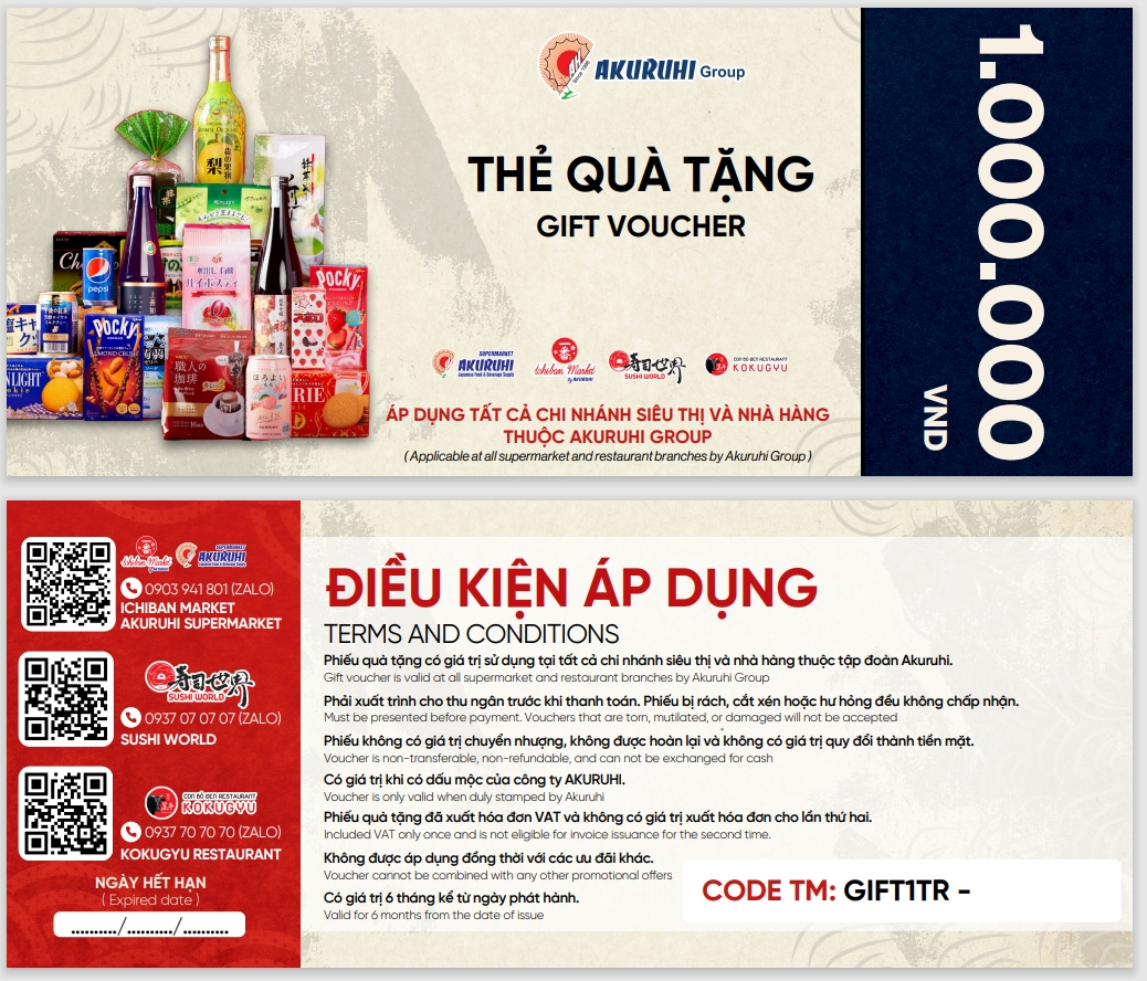 PHIẾU QUÀ TẶNG 1.000.000