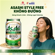ASAHI STYLE FREE 0 calo – 0 đường – không lo kiêng cửa