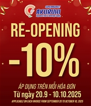Chào đón bạn tại địa điểm mới - Giảm giá 10% trên mỗi hóa đơn