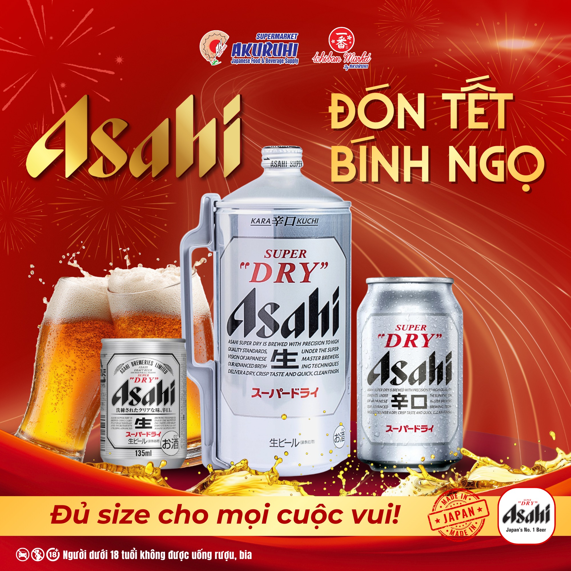 Đón Tết Bính Ngọ cùng bia Asahi